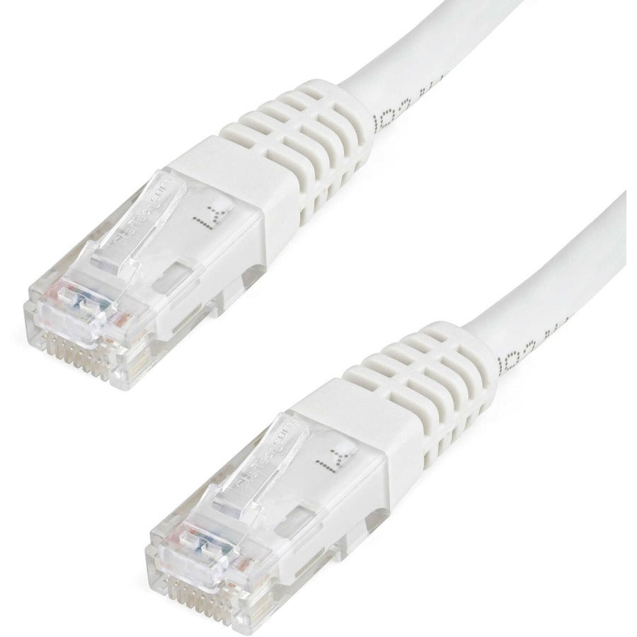 Câble Ethernet CAT6 StarTech.com de 1,8 m - Gigabit moulé blanc - 100 W PoE UTP 650 MHz - Cordon de raccordement de catégorie 6 Câblage certifié UL/TIA C6PATCH6WH