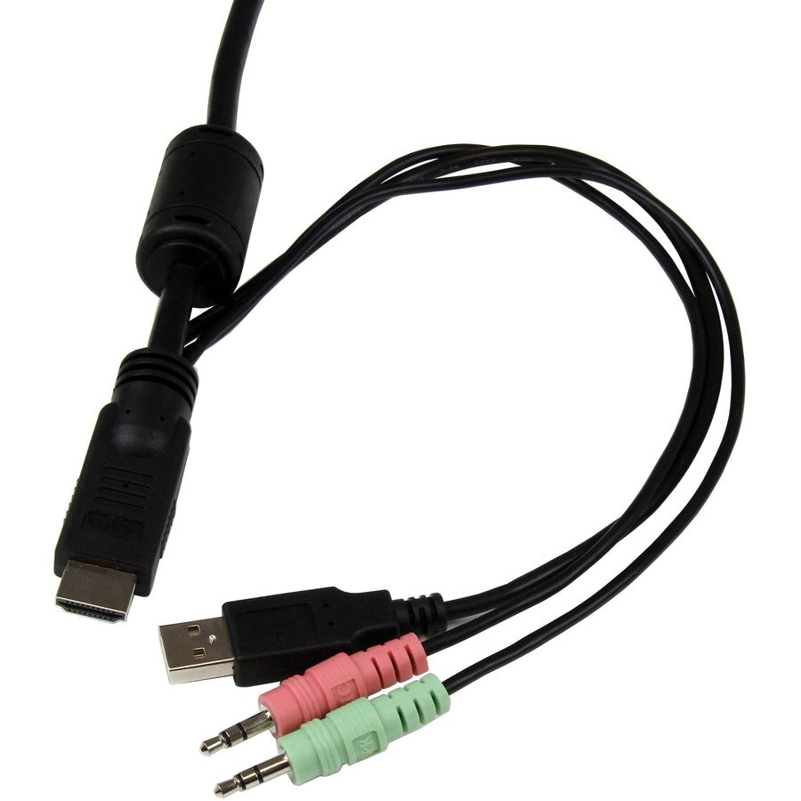 StarTech.com Câble USB HDMI 2 ports KVM Switch avec audio et commutateur à distance - Alimentation USB SV211HDUA