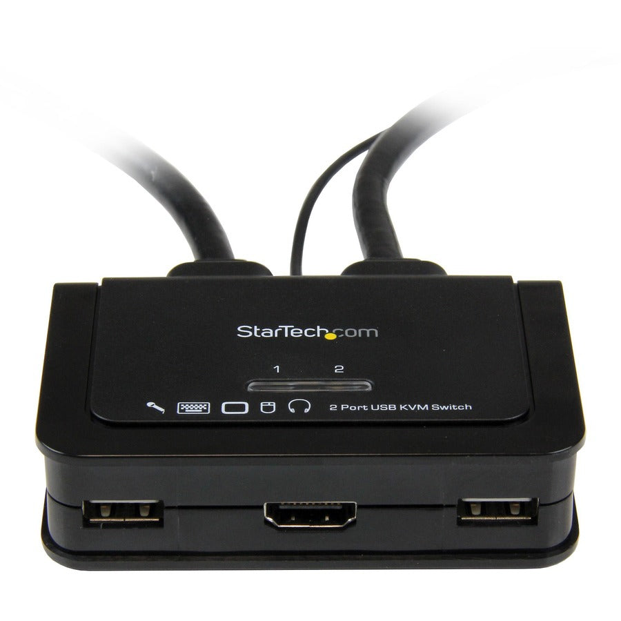StarTech.com Câble USB HDMI 2 ports KVM Switch avec audio et commutateur à distance - Alimentation USB SV211HDUA