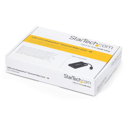 Adaptateur USB 3.0 vers DisplayPort StarTech.com, 4K 30 Hz UHD, adaptateur d'affichage USB vers DP, carte vidéo/graphique externe pour Mac et Windows USB32DP4K