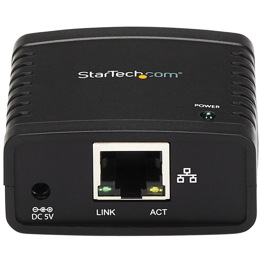 StarTech.com Serveur d'impression réseau LPR Ethernet 10/100 Mbps vers USB 2.0 - Serveur d'impression USB avec détection automatique 10Base-T/100Base-TX PM1115U2