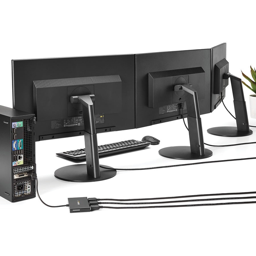 Adaptateur multi-écrans StarTech.com à 3 ports, hub Mini DisplayPort vers HDMI MST, 3 x 1080p, répartiteur vidéo pour mode bureau étendu, Windows MSTMDP123HD