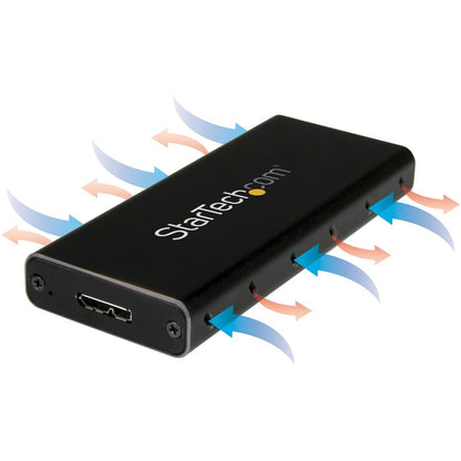 Boîtier SSD M.2 StarTech.com pour SSD M.2 SATA - USB 3.1 (10 Gbit/s) avec câble USB-C - Boîtier externe pour hôte USB-C - Aluminium SM21BMU31C3