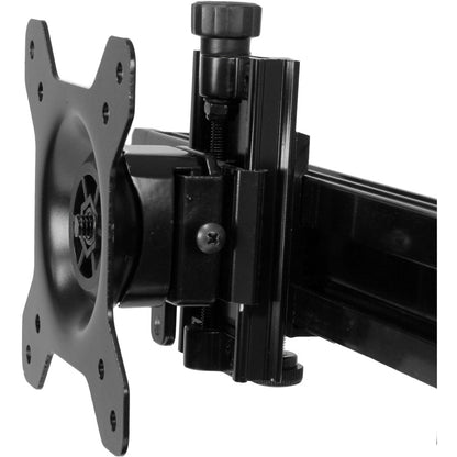 StarTech.com Support pour écran double, horizontal, pour écrans VESA jusqu'à 24 pouces (17,6 lb/8 kg), noir, support d'écran réglable, acier et aluminium ARMBARDUO
