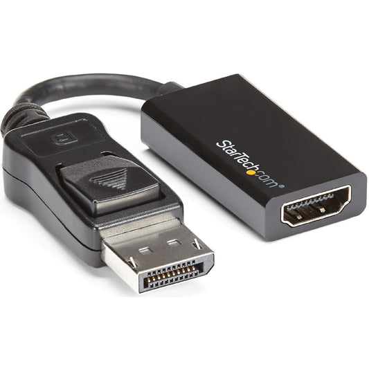 Adaptateur StarTech.com DisplayPort vers HDMI, convertisseur vidéo actif 4K 60 Hz DP 1.4 vers HDMI 2.0 pour moniteur/écran, connecteur DP verrouillable DP2HD4K60S