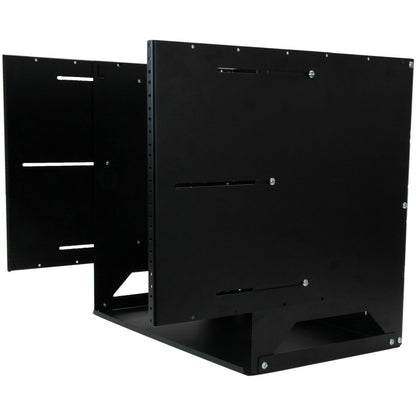 StarTech.com Rack réseau mural ouvert à 2 montants 8U avec étagère intégrée et profondeur réglable, rack informatique pour équipement informatique, TAA~ WALLSHELF8U