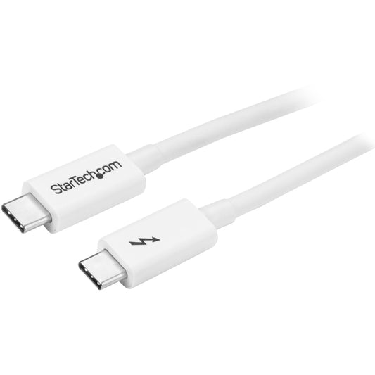 Câble Thunderbolt 3 StarTech.com de 1 m, 20 Gbit/s, PD 100 W, vidéo 4K, certifié Thunderbolt, compatible avec TB4/USB 3.2/DisplayPort TBLT3MM1MW