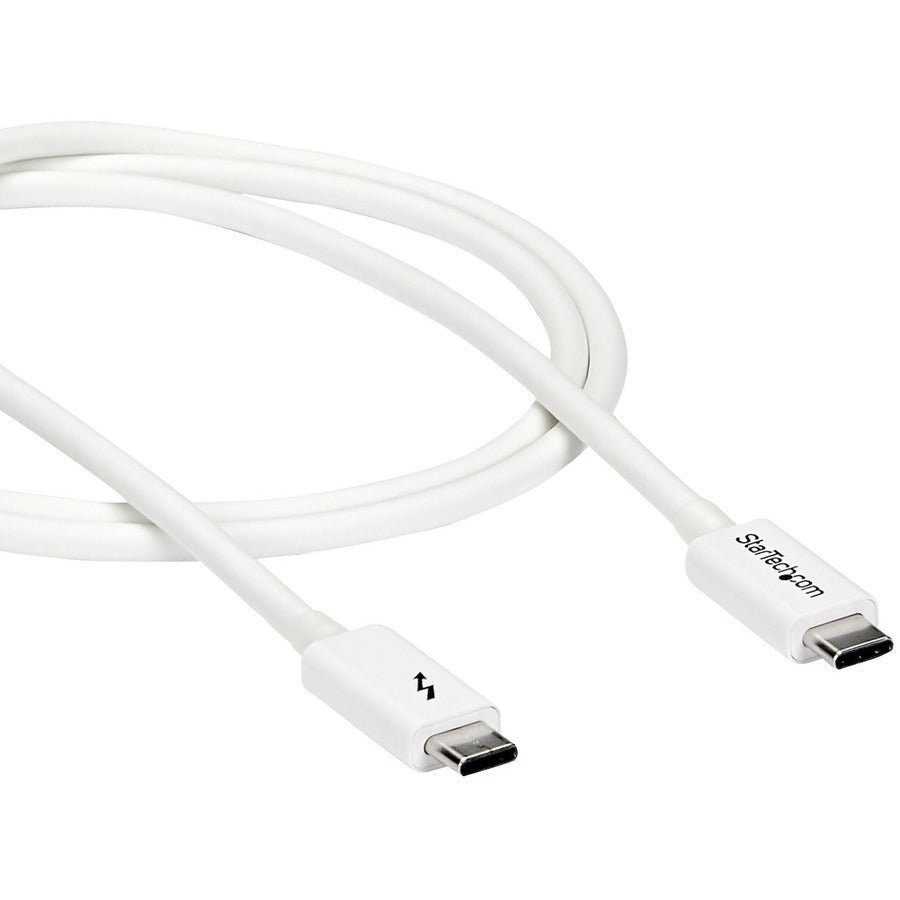 Câble Thunderbolt 3 StarTech.com de 1 m, 20 Gbit/s, PD 100 W, vidéo 4K, certifié Thunderbolt, compatible avec TB4/USB 3.2/DisplayPort TBLT3MM1MW