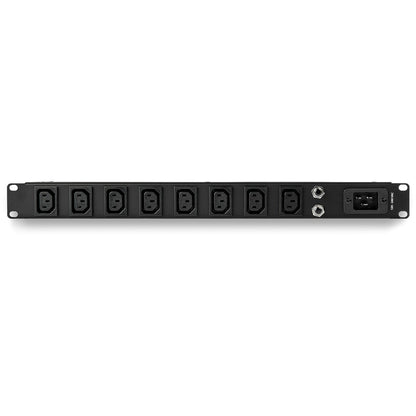 StarTech.com PDU 1U 19" 8 ports pour montage en rack, bloc d'alimentation/multiprise pour montage en rack à prise IEC C13, parasurtenseur pour rack de serveur horizontal 16 A 240 V PDU08C13H