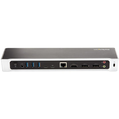 StarTech.com Station d'accueil USB C 4K - Station d'accueil pour triple écran UHD 4K - Mac et Windows - USB C vers HDMI et DisplayPort - 60 W PD 5 ports USB 3.0 DK30CH2DPPD