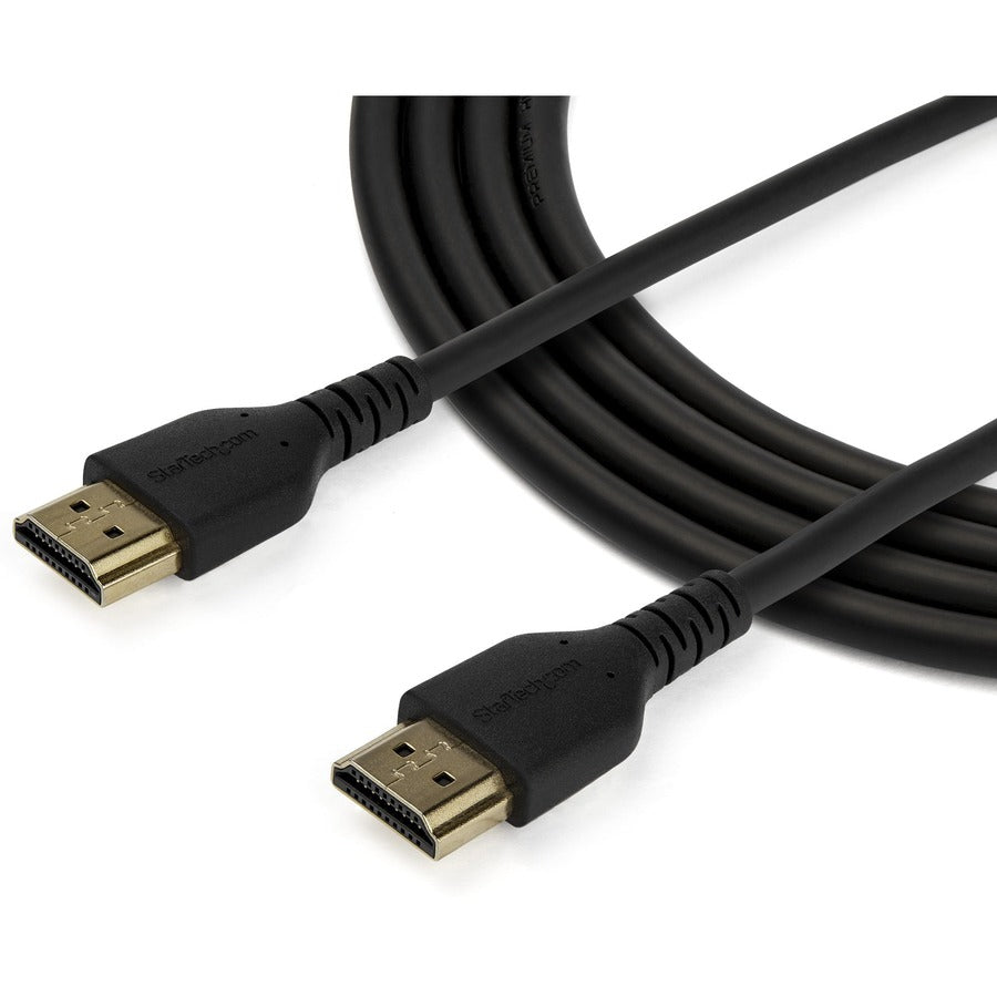 Câble HDMI 2.0 certifié de qualité supérieure StarTech.com de 1 m avec Ethernet - Câble de moniteur HDMI ultra HD robuste et durable haute vitesse UHD 4K 60 Hz HDR de 0,9 m RHDMM1MP