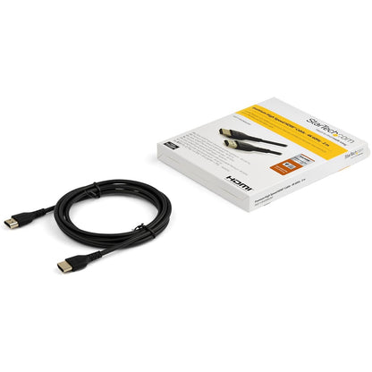 Câble HDMI 2.0 certifié de qualité supérieure StarTech.com de 2 m avec Ethernet - Câble de moniteur HDMI Ultra HD robuste et durable de 1,8 m haute vitesse UHD 4K 60 Hz HDR RHDMM2MP