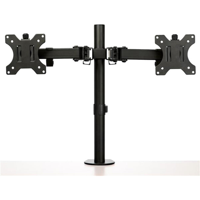 StarTech.com Support de bureau pour écran double, support ergonomique compatible VESA pour écran jusqu'à 32" (17,6 lb/8 kg), pince/œillet, articulé ARMDUAL2