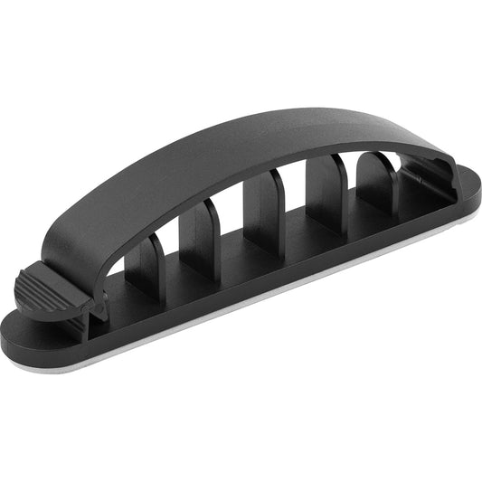 StarTech.com Lot de 100 clips de gestion de câbles - Auto-adhésifs 6 emplacements - Organiseur/pince/peigne/support de câbles USB/ordinateur de bureau en nylon réutilisable UL CDM6SCC