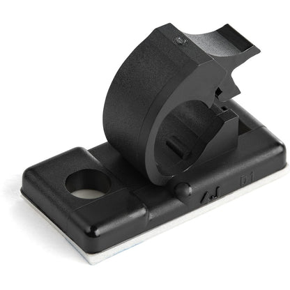 StarTech.com Lot de 100 clips de gestion de câbles auto-adhésifs - Organiseur de câbles Ethernet/réseau/bureau - Support/pince de câble adhésif noir CBMCC1