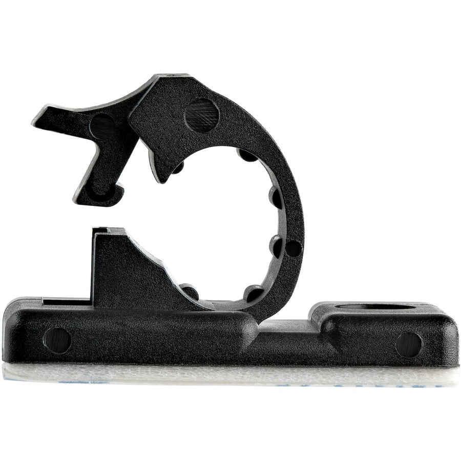 StarTech.com Lot de 100 clips de gestion de câbles auto-adhésifs - Organiseur de câbles Ethernet/réseau/bureau - Support/pince de câble adhésif noir CBMCC1