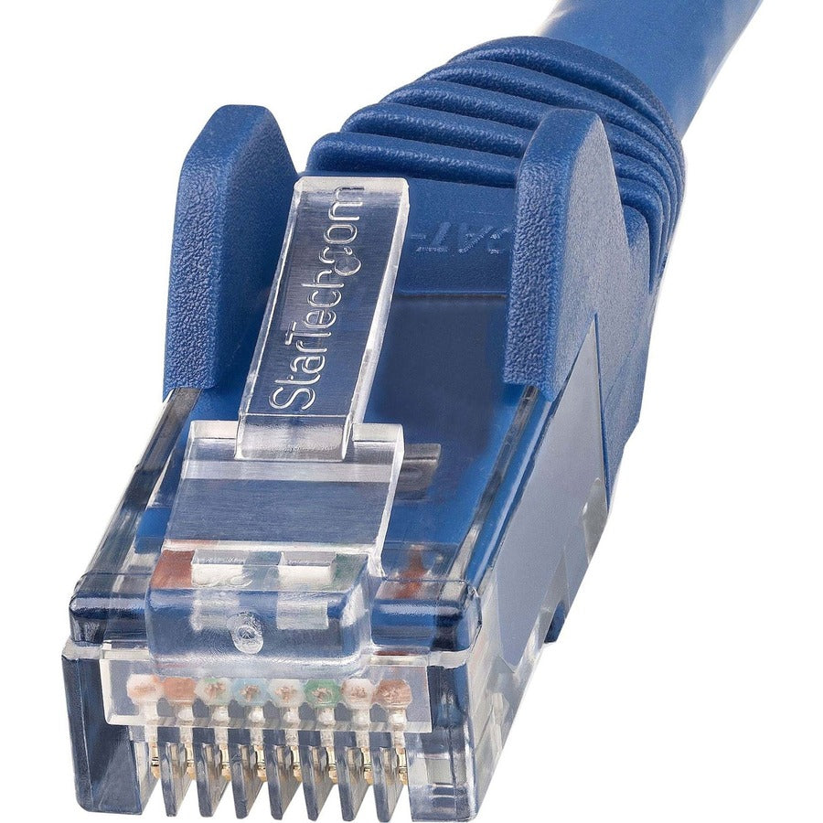 Câble Ethernet CAT6 StarTech.com de 6 m, LSZH (faible émission de fumée et zéro halogène) 10 GbE anti-accroc 100 W PoE UTP RJ45 bleu, cordon de raccordement réseau, ETL N6LPATCH20BL