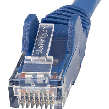 Câble Ethernet CAT6 StarTech.com de 7,6 m (25 pi), LSZH (faible émission de fumée et zéro halogène) 10 GbE anti-accroc 100 W PoE UTP RJ45 bleu, cordon de raccordement réseau, ETL N6LPATCH25BL