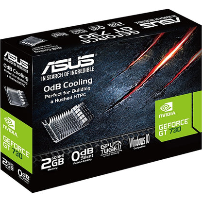 Carte graphique Asus NVIDIA GeForce GT 730 - 2 Go GDDR5 - Profil bas GT730-SL-2GD5-BRK