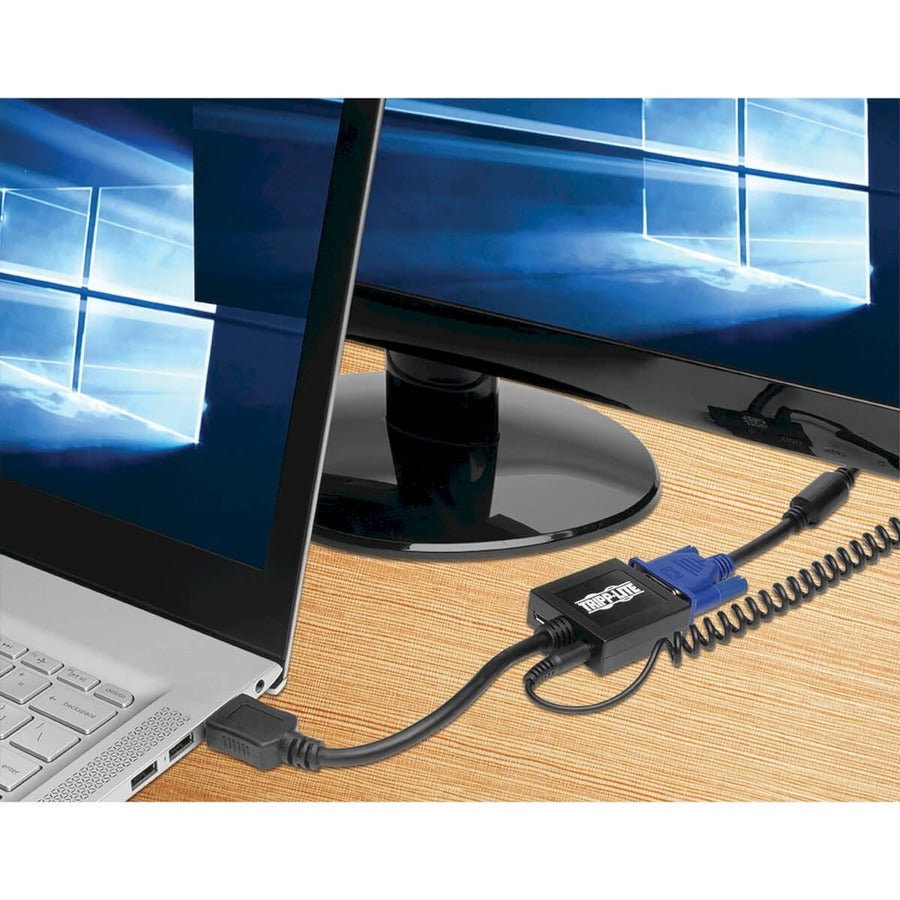 Tripp Lite 6in HDMI to VGA Adapter Converter with Audio Video for Ultrabook / Laptop / Desktop 6" P131-06N