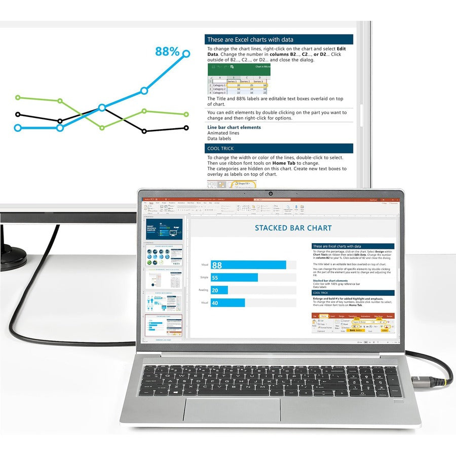 Câble HDMI 2.0 certifié de qualité supérieure StarTech.com de 0,5 m, HDMI haute vitesse Ultra HD 4K 60 Hz avec Ethernet, HDR10, cordon de moniteur HDMI UHD HDMMV50CM