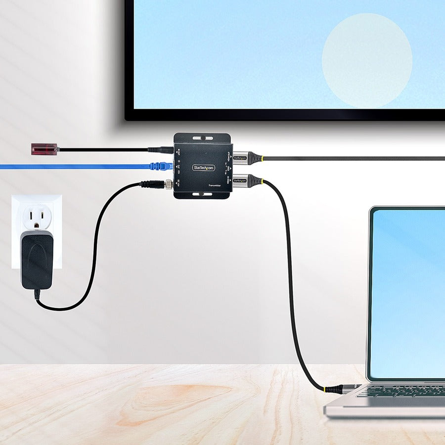 StarTech.com Extendeur HDMI sur CAT6/CAT5, Extendeur HDMI sur Ethernet PoC 4K 30 Hz/130 pieds, Kit émetteur et récepteur HDMI, Extension IR EXTEND-HDMI-4K40C6P1