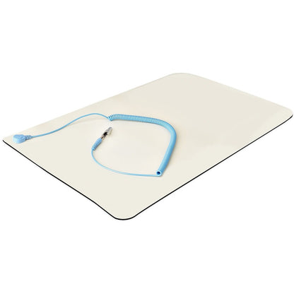 StarTech.com Tapis antistatique 28 x 45 cm, tapis ESD pour réparation électronique sur tables ou bureaux, tapis de travail flexible, fil de terre détachable SM-ANTI-STATIC-MAT