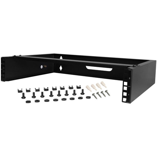StarTech.com Rack mural 2U, 35,6 cm de profondeur, rack réseau mural 48,3 cm, support de panneau de brassage mural pour commutateur/équipement informatique RACK-2U-14-BRACKET