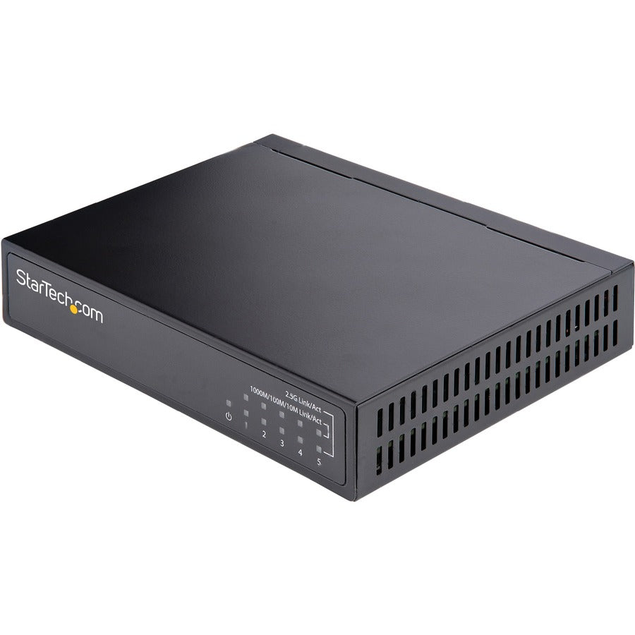 StarTech.com Commutateur Ethernet non géré 2,5 G, 5 ports 2,5 GBASE-T, kit de montage mural, compatible avec les appareils 10/100/1000 Mbps DS52000
