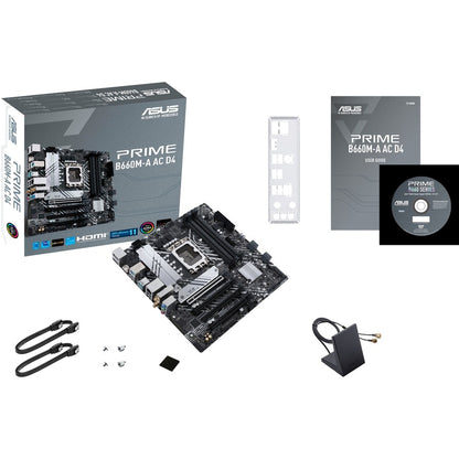 Carte mère de bureau Asus Prime B660M-A AC D4 - Chipset Intel B660 - Socket LGA-1700 - Mémoire Intel Optane compatible - Micro ATX PRIME B660M-A AC D4